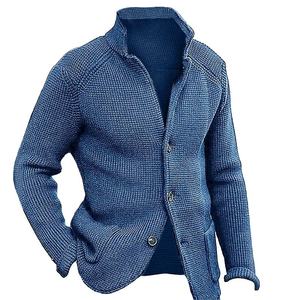 Suéter <span class=keywords><strong>de</strong></span> punto <span class=keywords><strong>de</strong></span> manga larga informal para <span class=keywords><strong>hombre</strong></span>, prendas <span class=keywords><strong>de</strong></span> vestir exteriores <span class=keywords><strong>de</strong></span> invierno <span class=keywords><strong>de</strong></span> Color puro a la <span class=keywords><strong>moda</strong></span> para <span class=keywords><strong>Amazon</strong></span> Independent Station's New - Product Image 1