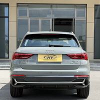 Audi Q3 d'occasion grise 2024 de luxe compacte haut de gamme, SUV turbo, 129 km, faible kilométrage, automatique, conduite à gauche, intérieur cuir foncé, vente en gros
