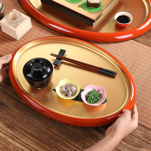 Double Sword Banquet <b>Small</b> Serving Dish Sukiyaki Japanese and Korean Cuisine <b>Tray</b> Oval Dessert Plate Sushi Plate Japanese <b>Tray</b> - Product Image 3