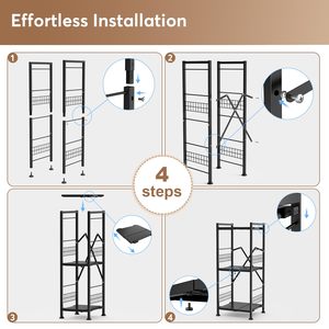 <span class=keywords><strong>Scaffale</strong></span> Pieghevole Moderno per Casa, 5 Ripiani, Metallo Leggero con Protezione Anticorrosione, Espositore - Product Image 6