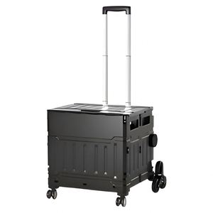 Collapsible Waterproof Durable Platform <b>Tool</b> Camping Colorful Folding Shopping Cart 4 Wheels Mesh Cover Portable <b>Trolley</b> - Product Image 1