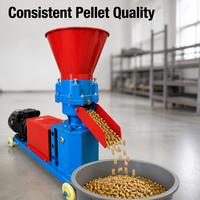 Nouvelle machine à granulés d'aliments pour animaux en acier inoxydable 350-20, 300 kg/h, à matrice plate, pour la fabrication de granulés de maïs, de paille et de soja