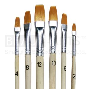 Малый размер деревянная ручка художественная кисть круглая и плоская деталь акриловая Акварельная живопись художественный материал для детей поделки - Product Image 3