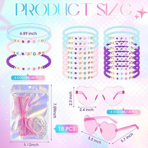 Set de <span class=keywords><strong>Regalos</strong></span> para Fiestas Kpop, Pulseras Holográficas con Cuentas, Gafas de Sol con Diseño de Corazón, Origen China - <span class=keywords><strong>Regalos</strong></span> para <span class=keywords><strong>Cumpleaños</strong></span> y Conciertos - Product Image 3