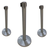 Barrière rétractable à ceinture en acier inoxydable, support de gestion de file d'attente d'aéroport, barrières de circulation, vente en gros