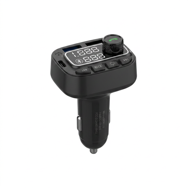 Car for FM Transmitter MP3 Player with Dual USB Port and PD 30W Fast Charger with Colorful LED Light
