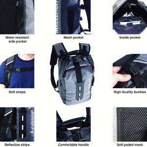 도매 휴대용 접이식 30L 야외 다기능 방수 트레킹 배낭 헤비 듀티 500D PVC 방수 맞춤 제작 - Product Image 4