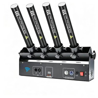 Lanceur de confettis électrique en métal à 4 têtes pour DJ, machine de célébration, télécommande DMX512, 8 canaux, 150W, respectueux de l'environnement