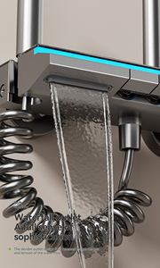 Ensemble de robinet de douche mural classique contemporain poli à double poignée avec noyau de valve en céramique Jet de pulvérisation à pause douce pour hôtels - Product Image 5