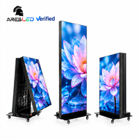 Écran d'affichage portable LED pliable haute définition P1.86 pour la publicité en détail, les salons professionnels, les expositions, les conférences et les événements