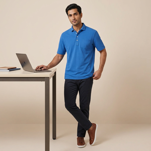 Camiseta Polo de Algodón 100% de Primera Calidad a Precio de Fábrica para Hombre, con 4 Botones, Absorbe el Sudor, Ultra Transpirable, para Golf y Uso Casual - Product Image 1