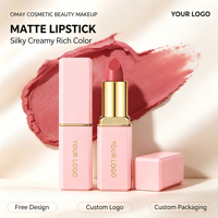 Vente en gros de rouge à lèvres mat, rouge à lèvres solide, tube rose, rouge à lèvres imperméable, cosmétiques, faible MOQ, étiquette privée personnalisée, maquillage pour les lèvres