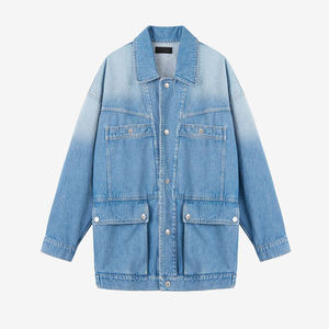 All'ingrosso moda donna vestito Sexy elegante fresco pianura manica lunga abbottonatura Top corto giacca di jeans - Product Image 2