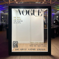 Accessoires de photomaton de style magazine Vogue détachable personnalisé Photomaton de magazine réutilisable luxueux pour événement de mariage nouveauté