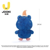 Peluche grenouille amusante Printemps Enchanté, bleue, en forme de pierre à encre, coussin compagnon, cadeau d'anniversaire unisexe, polyester et coton PP