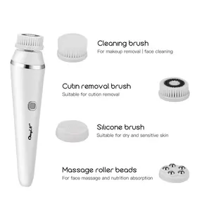 Masseur facial de haute qualité, très vendu, brosse nettoyante électrique pour le visage, brosse à visage en silicone souple imperméable - Product Image 4