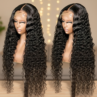Perruques Deep Wave transparentes Hd 4x4 13x4 13x6 Lace Front perruques de cheveux humains vierges brésiliens pre-plucked 30 32 34 36 38 40 pouces