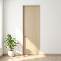 Panneau de porte en MDF mélaminé à densité moyenne, surface à grain de bois, pour la fabrication de portes intérieures