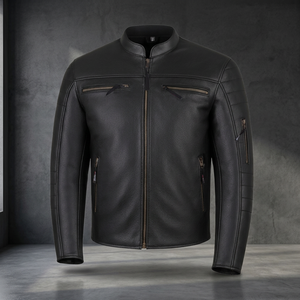 Blouson de moto unisexe pour adultes en cuir de buffle naturel, respirant, séchage rapide, ventilation, pour cruiser, motard, touring, personnalisé - Product Image 3