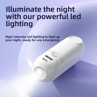 Kipas Mini Lipat USB Isi Ulang dengan Lampu Cermin Baterai 2000mAh Desain Portabel Motor Tanpa Sikat