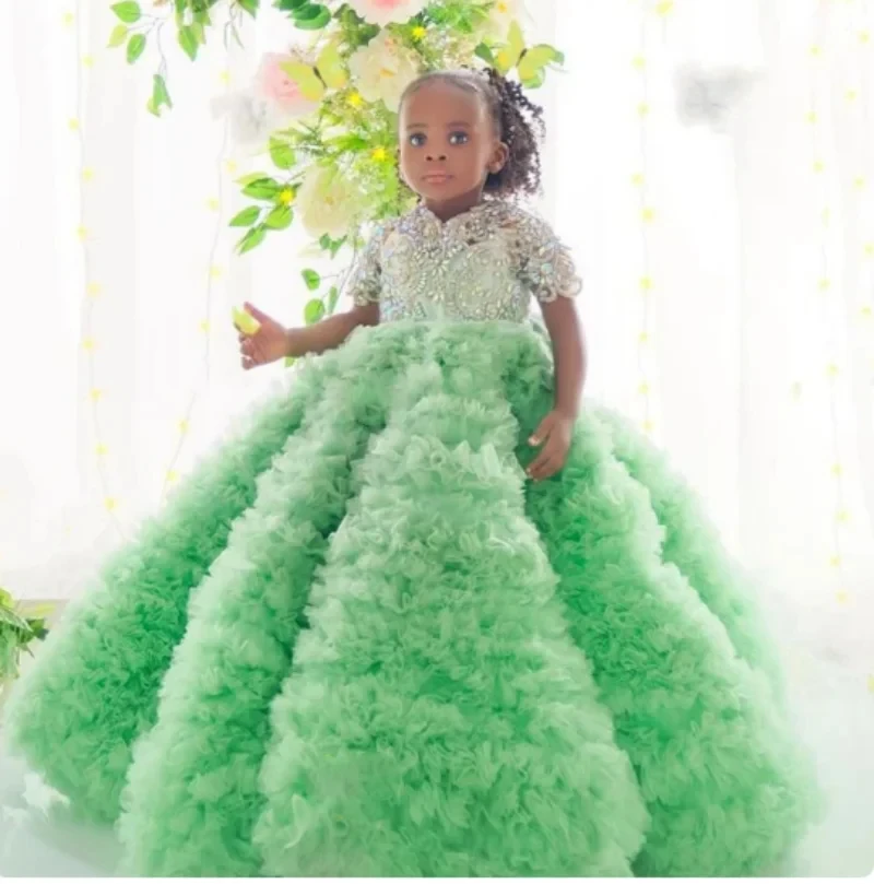Green Beaded Flower Girl Dress for Wedding Layered Elegant Floor Length Puffy Baby Kids Birthday Party First Communion Gown| Alibaba.com Green Beaded Flower Girl Dress for Wedding Layered Elegant Floor Length Puffy Baby Kids Birthday Party First Communion Gown| Alibaba.com