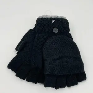 Guantes de invierno de medio dedo para mujer, guantes cálidos de felpa, al aire libre para conducción, nuevos