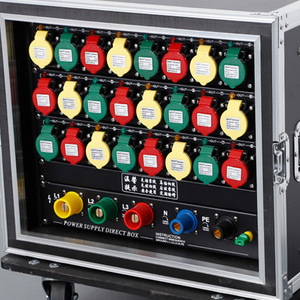 Power Supply Direct Box 24 Way Industrial <b>Socket</b> Stage <b>Lighting</b> Power Distribution Cabinet With Wheels - Product Image 4