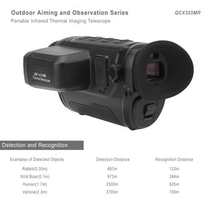 Dispositivo de Imagem Térmica Infravermelha Leve QCNV QCx325MR com Resolução de 1024x768 e Alcance de 10-1200m para Visão Noturna - Product Image 2