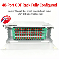 Rak Distribusi Serat Optik ODF Rak Mount 12 24 48 96 144 Core Port Panel Patch ODF FC SC untuk Situs Hub Jaringan