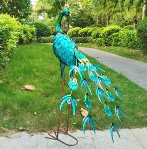 Paon en métal décoratif, oiseau, <span class=keywords><strong>art</strong></span>, jardin extérieur, - Product Image 4