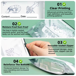 <span class=keywords><strong>Sac</strong></span> de <span class=keywords><strong>congélation</strong></span> en aluminium pour réfrigérateur domestique, <span class=keywords><strong>sac</strong></span> de conservation alimentaire imperméable en plastique pour légumes et viande fraîche - Product Image 4