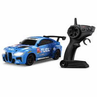 Coche de Carreras a Control Remoto Eléctrico Mini Proporcional a Escala 1:64 de Aleación 2.4G con Faros LED, Coche RC de Derrape de Escritorio para Niños