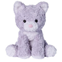 Peluche chaton violet doux de 10 pouces, jouet en peluche chat câlin pour bébé, cadeau de Noël, décoration de chambre d'enfant, vente en gros