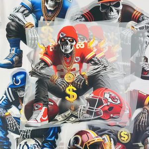 卸売NFL Dtf転送卸売印刷可能ビニール鉄熱転写印刷ヒートプレスパッチ衣類ステッカーペット - Product Image 1