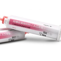 Set Masker Gusi Silikon Kaku/Elastis Kelas Laboratorium Gigi untuk Rusia, Kotak Kosong Pink Buatan Khusus