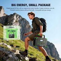 Station d'alimentation portable EB1000 1000W, panneaux solaires 200W, 999Wh, sortie AC à onde sinusoïdale pure, charge rapide PD 60W, batterie au lithium
