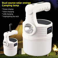 Bombilla LED Solar para Camping, Recargable, Impermeable, de Larga Duración, para Emergencias, Mercados Nocturnos y Puestos Callejeros