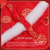 Pull d'hiver pour chat, chien, animal de compagnie, en coton doublé de polaire, style chinois, rouge, durable, prêt à être expédié, tailles XS-XL