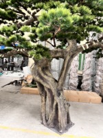 Branches de pin artificielles, grande plante en pot, arbre paysager personnalisé, pin artificiel, bonsai de pin, arbre de pin pour la décoration de la maison