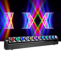 2PCS Barre de lumière professionnelle pour DJ et discothèque, 12 yeux RGBW 4-en-1, 12x15W LED Beam Pixel Bar Moving Head Light pour boîte de nuit, club, DMX