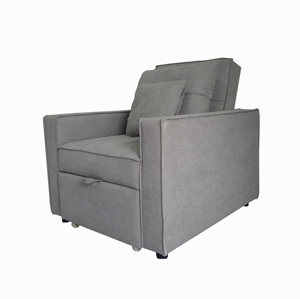 أريكة صناعية بسيطة قابلة للتمديد مع تنجيد مخملي، أريكة استرخاء فردية تتحول إلى سرير للشقق وغرف المعيشة وغرف النوم والفنادق - Product Image 2