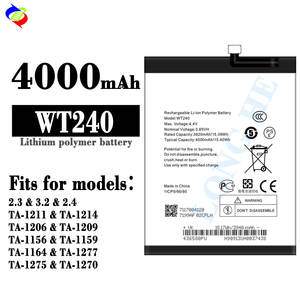 Batteria agli ioni di litio sostitutiva originale di alta qualità WT240 per Nokia 2.3 3.2 2.4 ricaricabile 100% piena capacità 4000mAh 3.85V - Product Image 2
