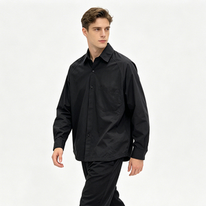 Chemise-veste de travail japonaise surdimensionnée 100% coton avec ourlet à cordon réglable, style streetwear décontracté - Product Image 2