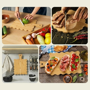 Set di Taglieri in Bambù Decorativi per Cucina, per <span class=keywords><strong>Pane</strong></span>, Salumi, Formaggi, Carne, Frutta - Product Image 3