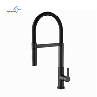 Robinet d'eau pour évier, tuyau Flexible chromé, robinet de cuisine monté sur le pont