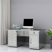 Acciaio singolo piedistalli per Computer scrivanie mobili da ufficio Manager lavoro scrivania in metallo scrivania da ufficio con cassetto