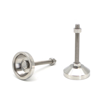 # Plaque de base de montage au sol 7613 en acier inoxydable 304, goujon en acier inoxydable 304, pieds de nivellement 60P-M10*80 pour profilés et cadres en aluminium à rainure en T