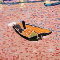 Reproduction de niveau muséale du tableau de l'artiste André Derain, Paysage abstrait du Pont de la Tamise, Impression sur toile numérique haute définition