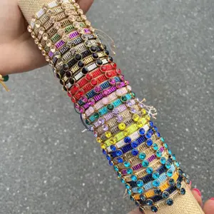 Handgemaakte Macrame Bohemia Kleurrijke Miyuki Zaad Kralen Armbanden Met Tsjechische Diamant Miyuki Delica 11/0 Verstelbare Armband Vrouwen