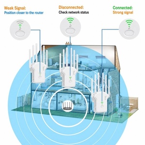 Ripetitore <span class=keywords><strong>WiFi</strong></span> Wireless, Amplificatore di Segnale Wi-Fi Dual Band 2.4G 5G, Extender Gigabit con Spina Americana/Europea per Router - Product Image 6